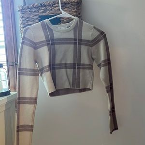 Cropped Striped Swester